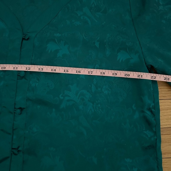 Emerald green jacquard blouse Victoria’s Secret Gold Label - Picture 6 of 8